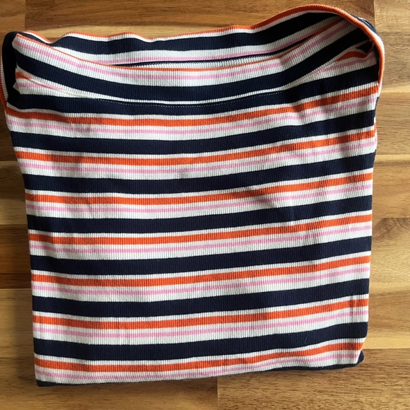 Loft Striped Ribbed Boatneck Tee - Women's Size Medium - New with tags! - Picture 5 of 6